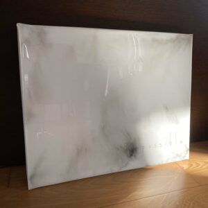 black and white marble resin art print