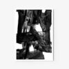 The BLACK ＯR WHITE 45 art print showcases bold, overlapping black and white brushstrokes with geometric shapes, forming a dynamic, textured composition. It exudes a modern and expressive feel with varying transparency and density.