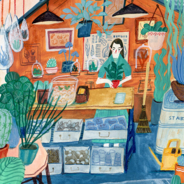 She and her plants No.3