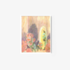 The Blooming Room framed painting captures a vibrant bouquet in warm tones with pink, orange, yellow, and green hues against a muted background, creating a soft and dreamy atmosphere that invites tranquility.