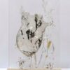 The Ever-blooming no.4 features a transparent resin block that encases delicate dried plants and flowers. The rectangular block rests on a wooden base, beautifully showcasing its natural design within the clear material.